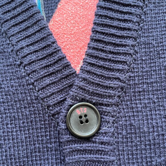 House of BTS DNA Navy Patches Cardigan - Picture 3 of 5